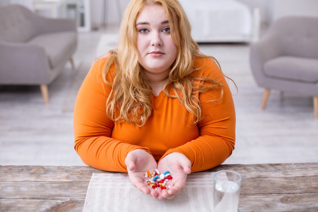 Illustration of appetite suppressant mechanism for weight management